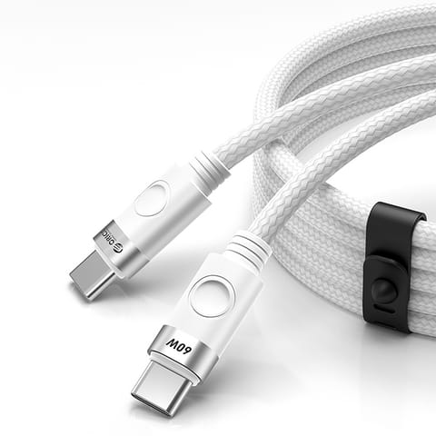 ⁨Kabel przewód CDX 60W 3A Power Delivery USB-C 1m - biały⁩ w sklepie Wasserman.eu