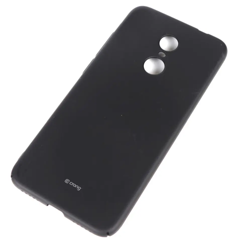 ⁨Crong Smooth Skin - Etui Xiaomi Redmi 5 Plus (czarny)⁩ w sklepie Wasserman.eu
