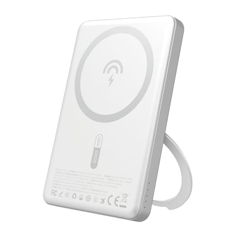 Powerbank z MagSafe i podstawką 20W PD 5000mAh - srebrny w sklepie Wasserman.eu