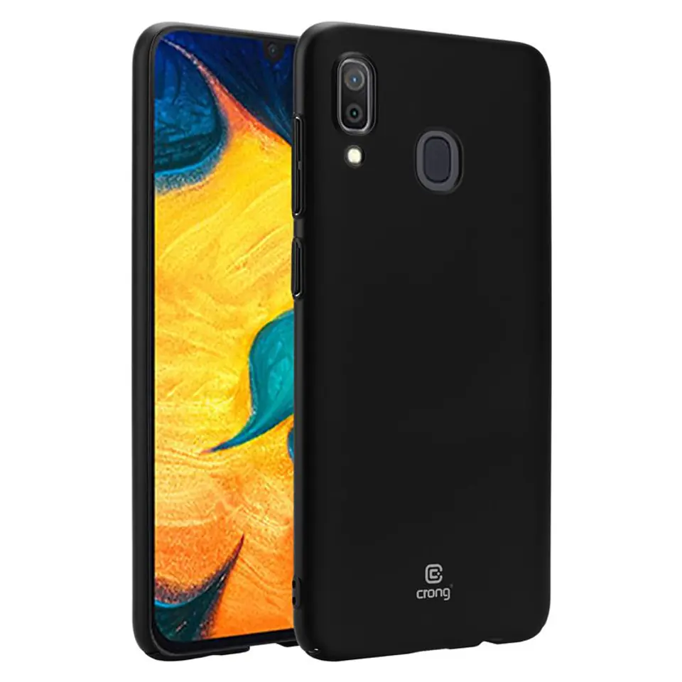 ⁨Crong Smooth Skin - Samsung Galaxy A30 Case (Black)⁩ at Wasserman.eu