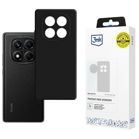 ⁨Etui 3MK Matt Case Pro do Redmi Note 14  Pro 4G czarny⁩ w sklepie Wasserman.eu