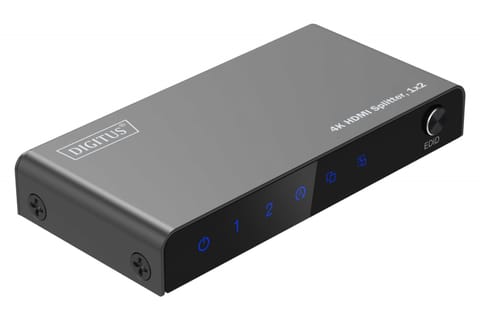 ⁨Rozdzielacz/Splitter HDMI 1x2, 4K/60Hz UHD z HDR, 18 Gbps, HDCP 2.2, EDID⁩ w sklepie Wasserman.eu