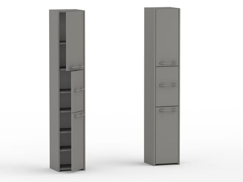 ⁨Słupek łazienkowy LUNA 40 cm 3d Szara. komin do łazienki⁩ w sklepie Wasserman.eu