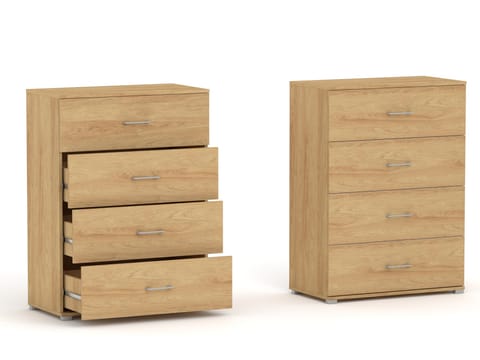 ⁨Komoda POLA 4s Biała - 4 szerokości do wyboru. Hikora  50-80 cm⁩ w sklepie Wasserman.eu