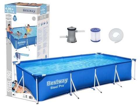 ⁨Basen Stelażowy 400 x 211 x 81 cm Bestway 56424⁩ w sklepie Wasserman.eu