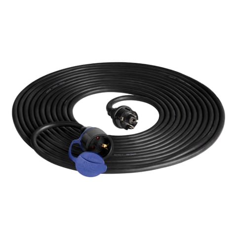 ⁨Przedłużacz warsztatowy bryzgoszczelny IP44, 1x2P+Z 10m,kabel gumowy olejoodporny H07RN-F 3x1,5mm?, 230VAC/16A, schuko⁩ w sklepie Wasserman.eu