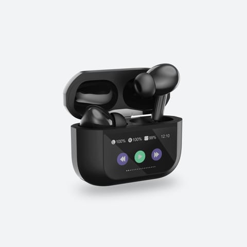 ⁨PLATINET TWS EAERPHONES TOUCH DISPLAY SŁUCHAWKI BEZPRZEWODOWE DOUSZNE BLUETOOTH 5.4 300MAH ANC BLACK [46178]⁩ w sklepie Wasserman.eu