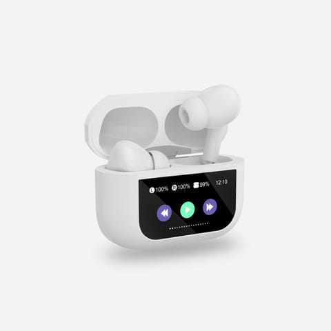 ⁨PLATINET TWS EAERPHONES TOUCH DISPLAY SŁUCHAWKI BEZPRZEWODOWE DOUSZNE BLUETOOTH 5.4 300MAH ANC WHITE [46177]⁩ w sklepie Wasserman.eu