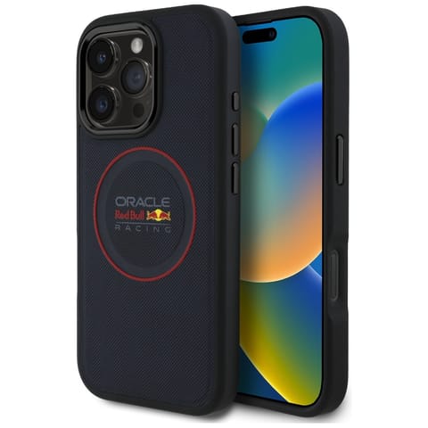 Red Bull RBHMP16L24PUILVR iPhone 16 Pro 6.3" hardcase granatowy/navy Leather Red Ring MagSafe w sklepie Wasserman.eu