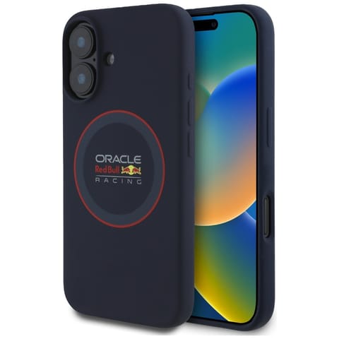 Red Bull RBHMP16S24SIILVR iPhone 16 6.1" hardcase granatowy/navy Silicone Red Ring MagSafe w sklepie Wasserman.eu