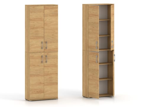 ⁨Szafa biurowa Pola 215 - 4D 60cm Hikora Naturalna 6 półek.⁩ w sklepie Wasserman.eu