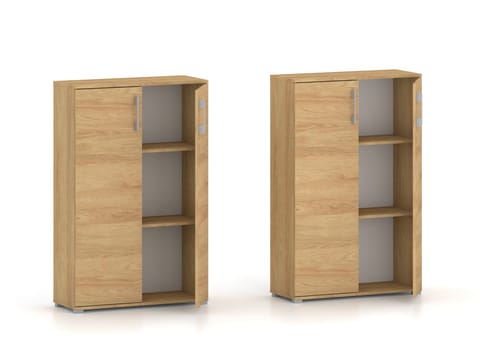 ⁨Regał biurowy komoda Pola 2D 110 x 60 cm hikora 3 półki⁩ w sklepie Wasserman.eu