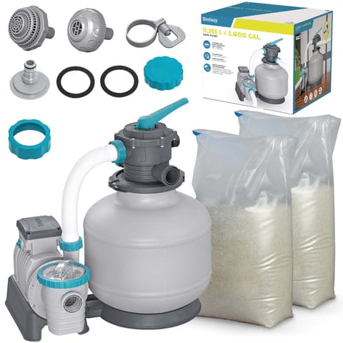 ⁨Pompa piaskowa 11355 L/h + Piasek 50kg Bestway⁩ w sklepie Wasserman.eu