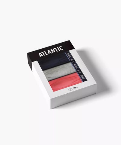 ⁨SZORTY ATLANTIC 3MH-214 WL25 GRA/KOR/SZM (kolor granat- koral- szary melange, rozmiar XL)⁩ w sklepie Wasserman.eu