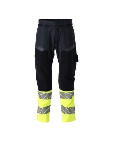 ⁨MASCOT® Spodnie z kieszeniami na kolanach ACCELERATE MULTISAFE (kolor ciemny granat/żółty hi-vis, rozmiar 76C54)⁩ w sklepie Wasserman.eu