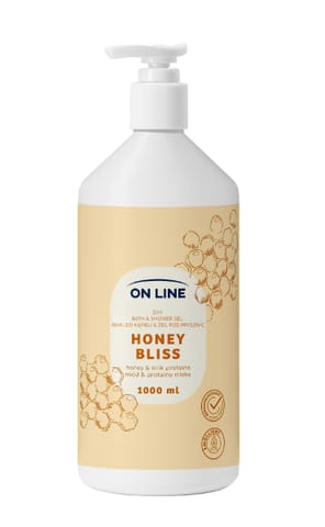 ⁨ON LINE Płyn do kąpieli i żel pod prysznic 2w1 Honey Bliss 1000 ml⁩ w sklepie Wasserman.eu