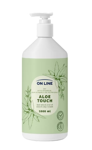 ⁨ON LINE Płyn do kąpieli i żel pod prysznic 2w1 Aloe Touch 1000 ml⁩ w sklepie Wasserman.eu