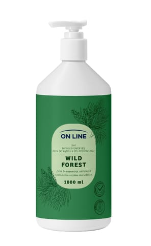 ⁨ON LINE Płyn do kąpieli i żel pod prysznic 2w1 Wild Forest 1000 ml⁩ w sklepie Wasserman.eu