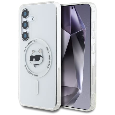 ⁨Etui Karl Lagerfeld Button Choupette     Head Printed Logo MagSafe do Samsung Galaxy S25+ biały⁩ w sklepie Wasserman.eu