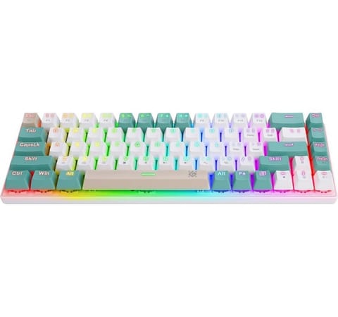 ⁨Klawiatura mechaniczna VEXX GK-084 podświetlenie RGB Biała⁩ w sklepie Wasserman.eu