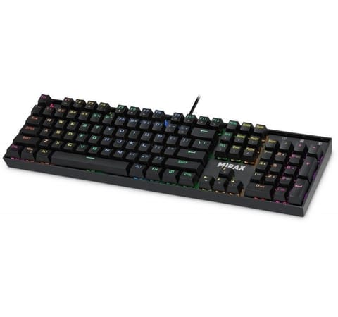 ⁨Klawiatura mechaniczna MIRAX GK-352 podświetlenie RGB Czarna⁩ w sklepie Wasserman.eu
