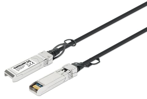 Intellinet SFP+ 10G Passive DAC Twinax Cable SFP+ to SFP+, 1 m (3 ft.), MSA-compliant for Maximum Compatibility, Direct Attach Copper, AWG 30, Black at Wasserman.eu