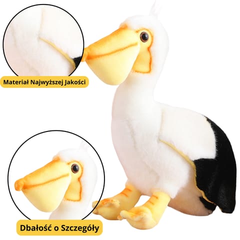 ⁨Pluszowy Pelikan Ptak Pluszak Maskotka Przytulanka 24cm⁩ w sklepie Wasserman.eu