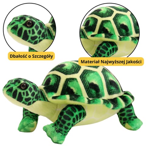 ⁨Maskotka Pluszowa Żółw Przytulanka Pluszak Zielony 25cm⁩ w sklepie Wasserman.eu