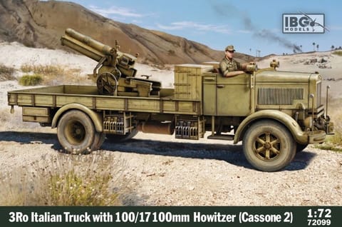⁨Model plastikowy 3Ro Italian Truck with 100/17 100mm Howitzer 1/72⁩ at Wasserman.eu