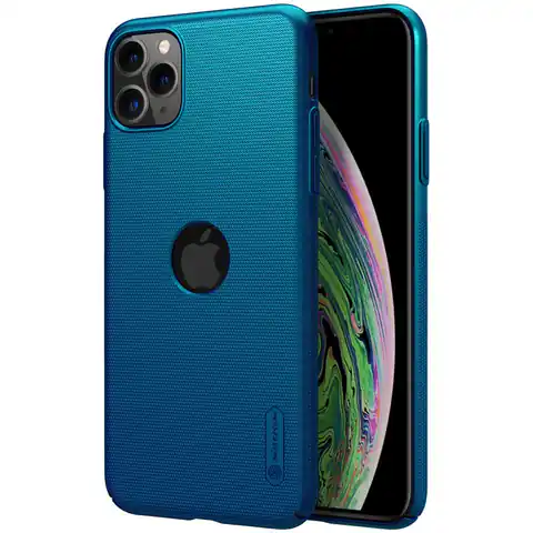 ⁨Nillkin Super Frosted Shield - Apple iPhone 11 Pro Max Case with Logo Notch (Peacock Blue)⁩ at Wasserman.eu