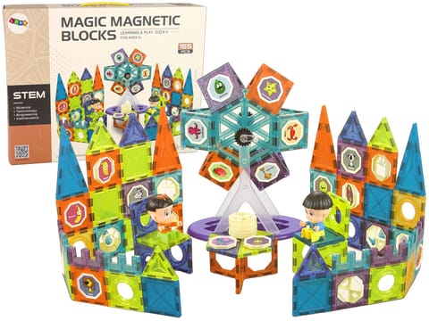 ⁨Klocki Magnetyczne Budowle 3D Diabelski Młyn 155 Elementów⁩ w sklepie Wasserman.eu