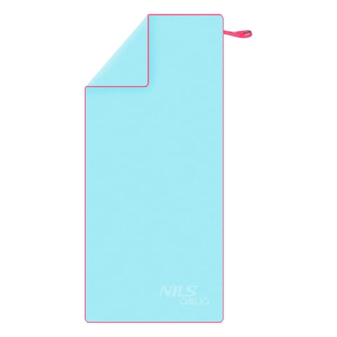 ⁨NAR13 LIGHT BLUE MICROFIBER TOWEL 200X90 cm NILS AQUA⁩ at Wasserman.eu