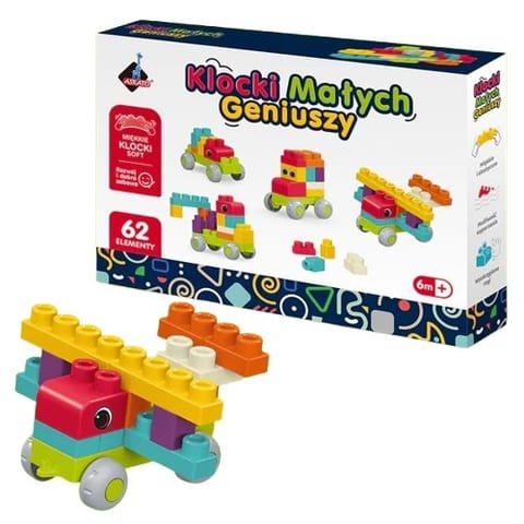 ⁨Klocki Małych Geniuszy - Soft 62 elementy⁩ w sklepie Wasserman.eu