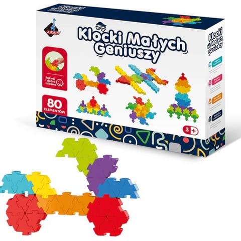 ⁨Klocki Małych Geniuszy - Puzzle 80 elementów⁩ w sklepie Wasserman.eu