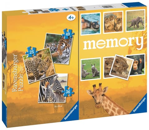 ⁨Puzzle 3w1 Dzikie zwierzęta gra memory⁩ w sklepie Wasserman.eu