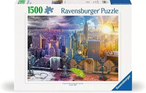 ⁨Puzzle 1500 elementów Nowy Jork w lecie i zimie⁩ w sklepie Wasserman.eu