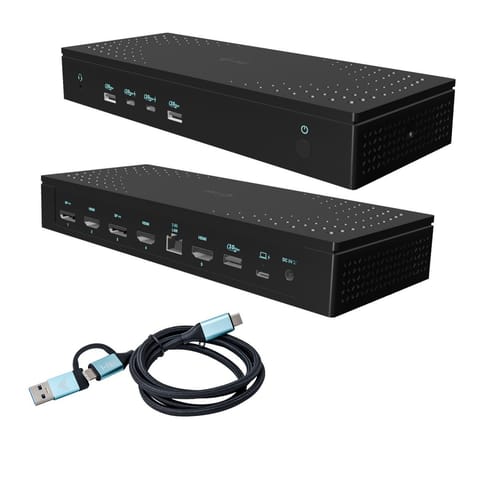 ⁨Universal 5x 4K/60Hz Display Docking Station + Power Delivery 100W⁩ at Wasserman.eu