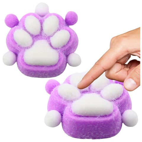 ⁨Gniotek Kocia Łapka Zabawka Antystresowa Sensoryczna Sierść Squishy Fioletowa⁩ w sklepie Wasserman.eu