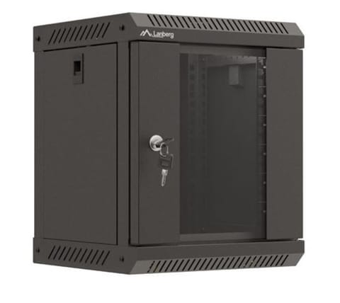 ⁨Szafa instalacyjna rack wisząca 10 cali 6U 300x300 czarna⁩ w sklepie Wasserman.eu