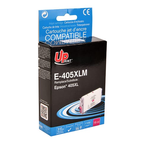 ⁨UPrint kompatybilny ink / tusz z C13T05H34010, 405XL, E-405XLM, magenta, 1100s, 19ml⁩ w sklepie Wasserman.eu