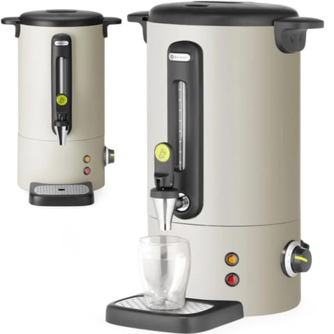 ⁨Warnik do wody grzanego wina z kranem tacką ociekową 9 l 950 W - jasnoszary⁩ w sklepie Wasserman.eu