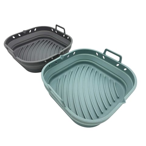 ⁨WKŁAD SILIKONOWY DO FRYTOWNICY KWADRATOWY SKŁADANY 22 x 22cm⁩ w sklepie Wasserman.eu
