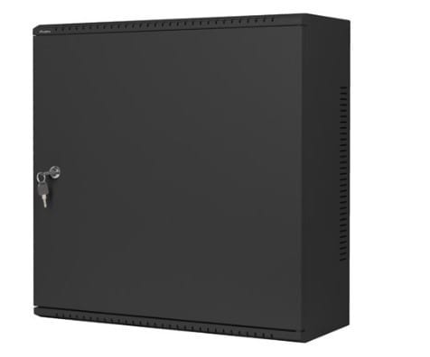 ⁨Szafa instalacyjna rack wisząca 19 cali 6U+3U 540x200 niskoprofilowa (złożona) czarna⁩ w sklepie Wasserman.eu