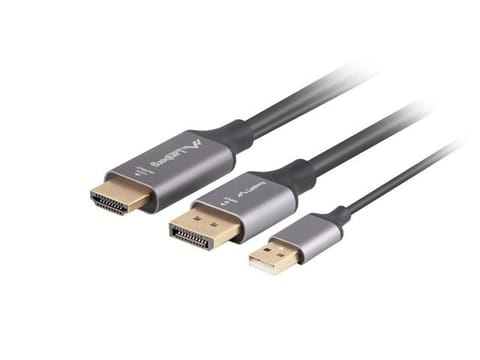 ⁨HDMI(M)-Displaypor(M) cable 1.8M 4K black⁩ at Wasserman.eu