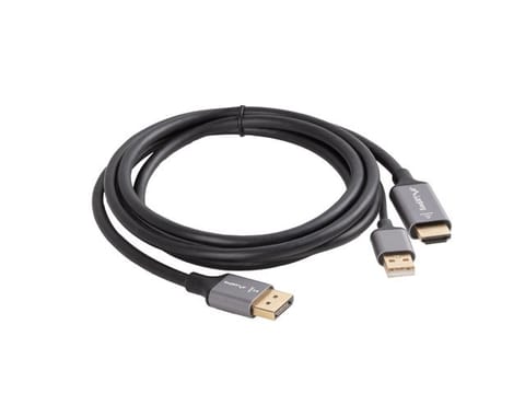 ⁨Kabel HDMI(M)-Displaypor(M) 1.8M 4K czarny⁩ w sklepie Wasserman.eu