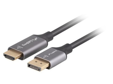 ⁨Displayport(M)-HDMI(M)1.8M 4K cable, black and silver⁩ at Wasserman.eu