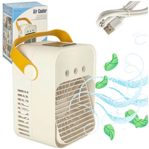 Klimatyzator klimator przenośny wentylator biurkowy nawilżacz USB biały w sklepie Wasserman.eu