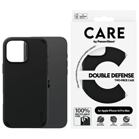 ⁨Etui CARE by PanzerGlass Feature Double  Defense Case iPhone 16 Pro Max 6.9" czarny/black 1336⁩ w sklepie Wasserman.eu