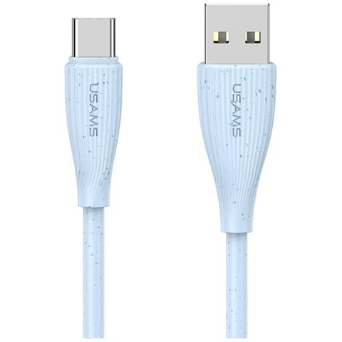 ⁨Kabel USAMS Green Series SJ714 18W 3A    USB-A do USB-C 1m niebieski⁩ w sklepie Wasserman.eu