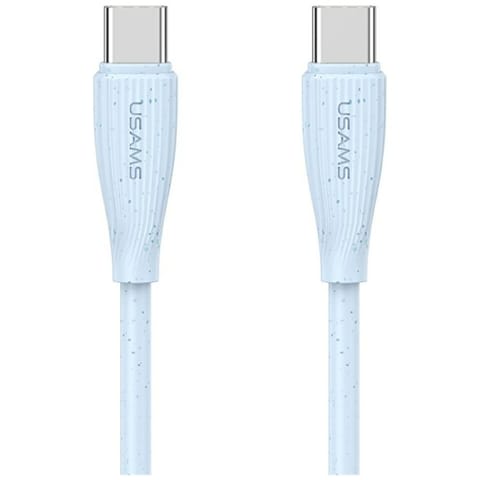 ⁨Kabel USAMS Green Series SJ716 60W USB-C do USB-C 1m niebieski⁩ w sklepie Wasserman.eu